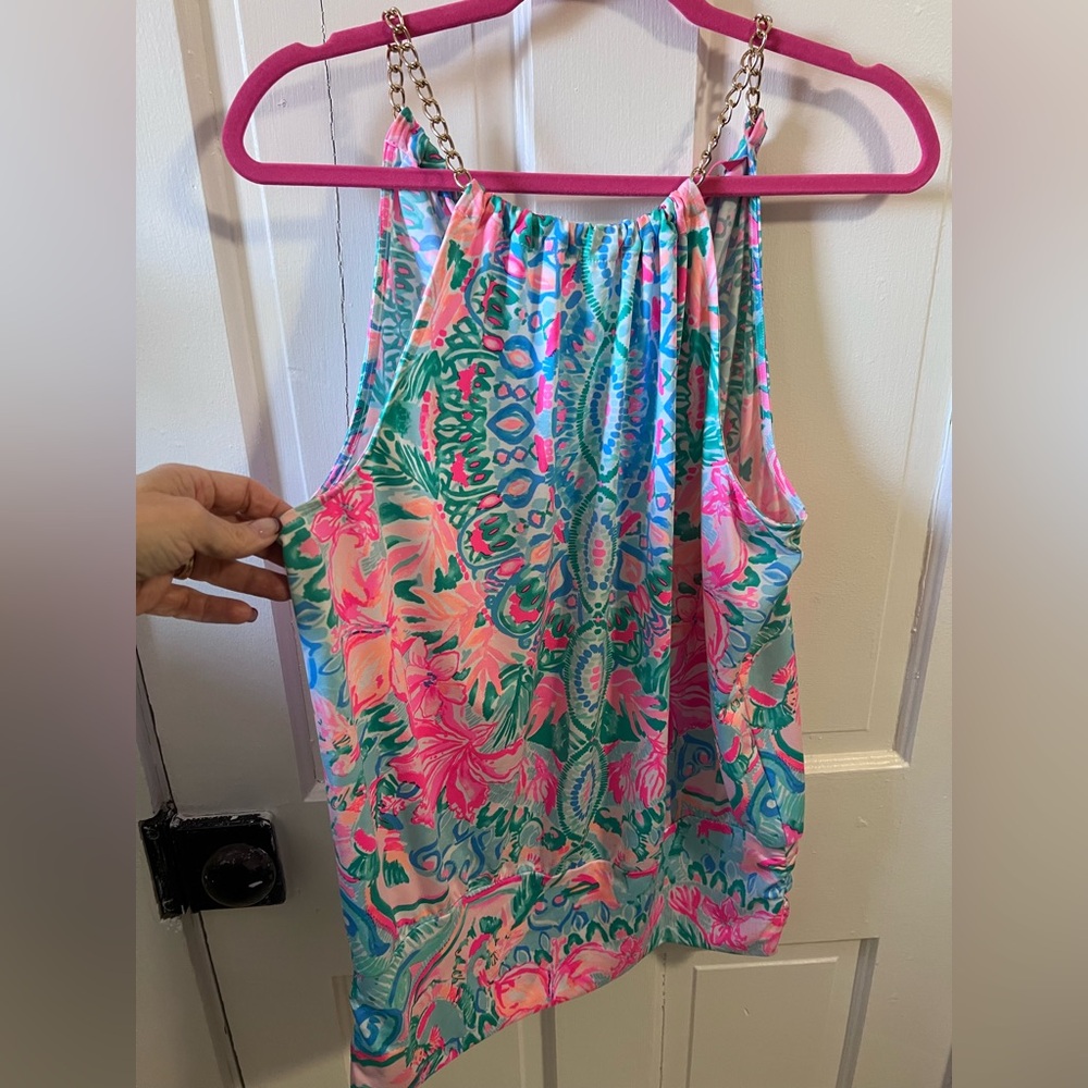 Lilly Pulitzer Bowen tank top in Multi Lilly of the Jungle size Large